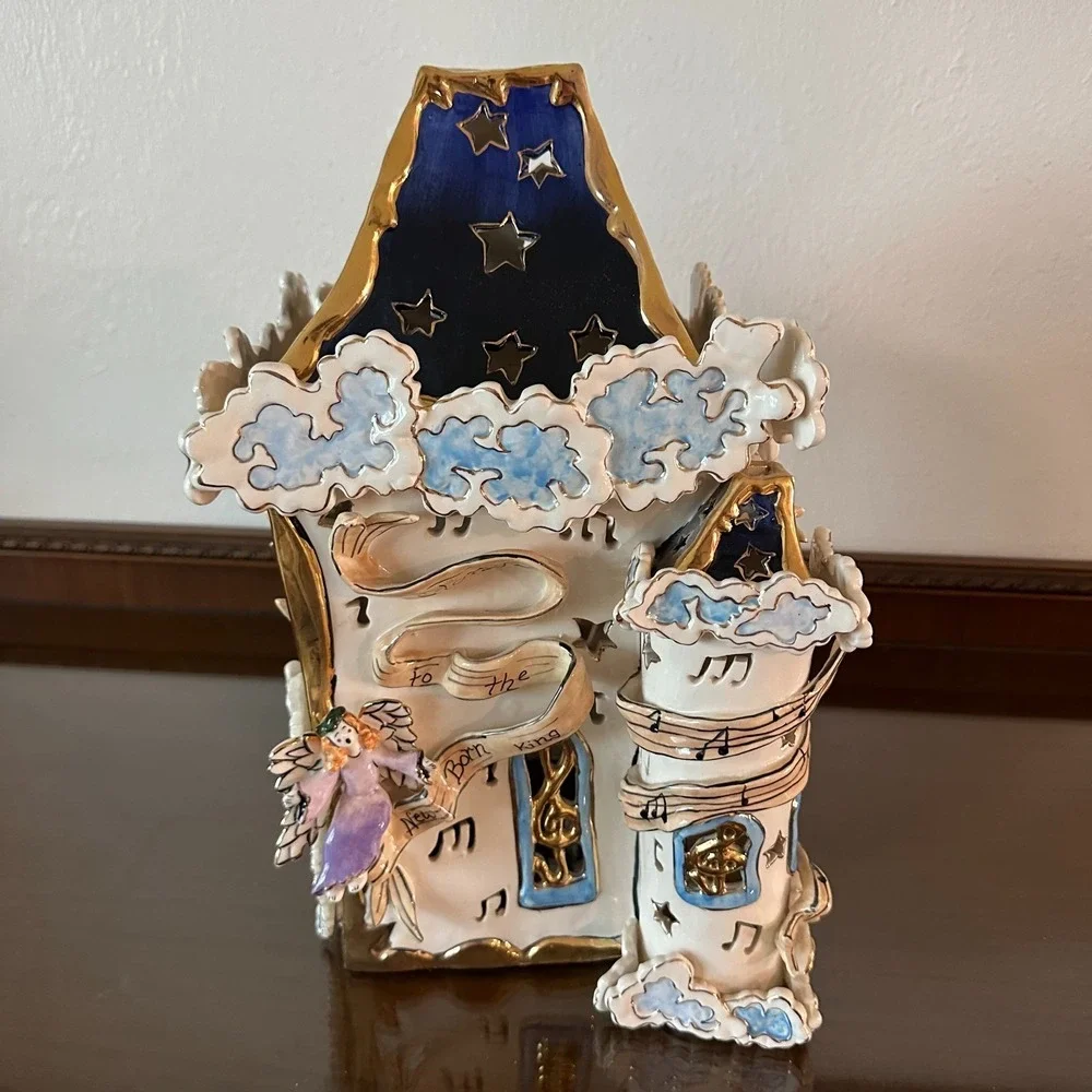 2003 Heather Goldminc Hark the‎ Herald Angels Sing Musical House Clayworks 15''